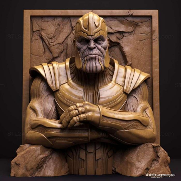 Characters (thanos 3d model 4, HERO_4444) 3D models for cnc